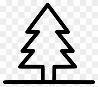 Park Tree Forest Comments - Christmas Tree Icon Outline Clipart