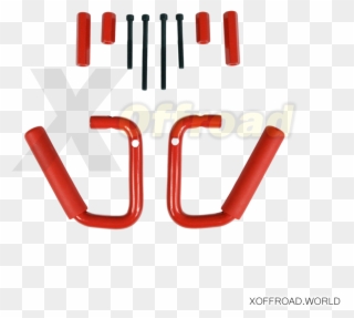 Grab Bar, Front, Red, Jeep Wrangler Jk Clipart