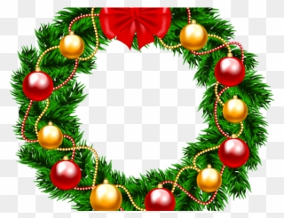 Pastel Clipart Christmas Tree - Christmas Wreath Clipart Png Transparent Png