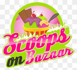 Logo Design By Esolz Technologies For Scoops On Bazaar - Logo Design Of An Ice Cream Clipart