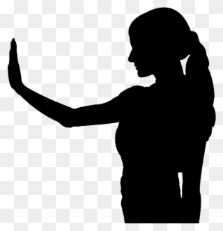Silhouette Of Woman - Women Self Defense Silhouette Clipart