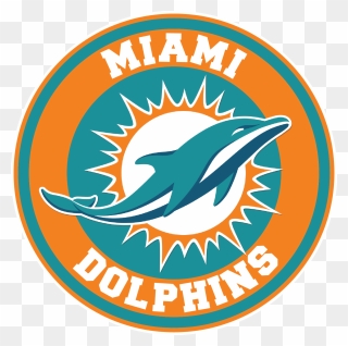 Miami Dolphins Circle Logo Vinyl Decal / Sticker 5 - Patriots Vs Dolphins Logo Clipart