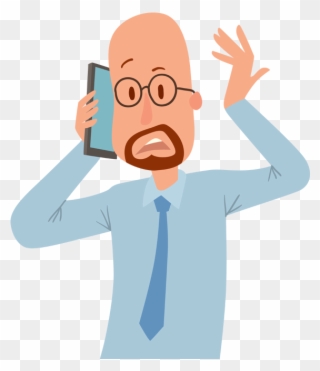 People Talking With Phone Vector Clipart
