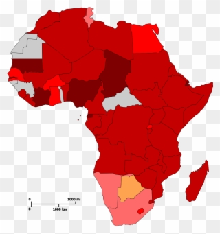 African Union Member States By Corruption Index - Choropleth Map Of Africa Clipart