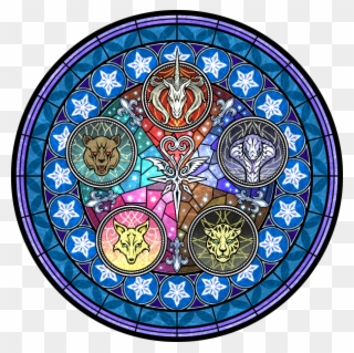 Back Cover / Unchained Χ[chi] / Union Χ[cross] - Kingdom Hearts Stained Glass Clipart