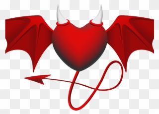 Devil Clipart Angel Heart - Devil Heart Png Transparent Png