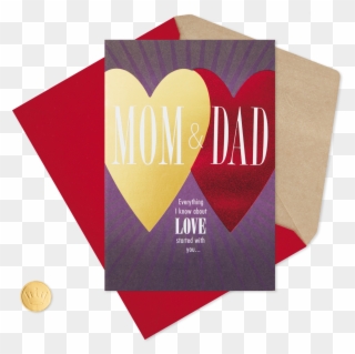 Dad You Two Are My Heart Valentine's Day Card For Mom - Spanish Language Valentine's Day Card Clipart