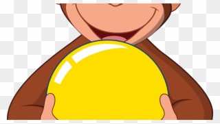 Curious George In The Cap Coloring Pages For Kids Printable - Curious George Hd Clipart