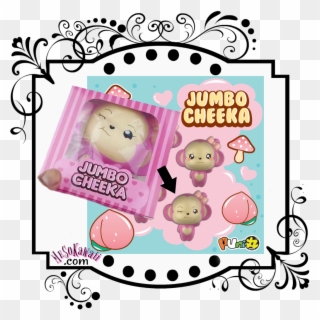 Puni Maru Jumbo Cheeka Monkey N A Box - Squishy Bun Clipart