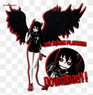 Tda Demon Platinum Zatsune - Mmd Demon Miku Dl Clipart
