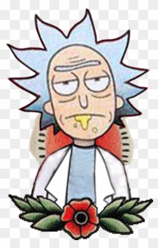#rickandmorty Rick And Morty Tattoo, Time Tattoos, - Rick And Morty American Traditional Clipart