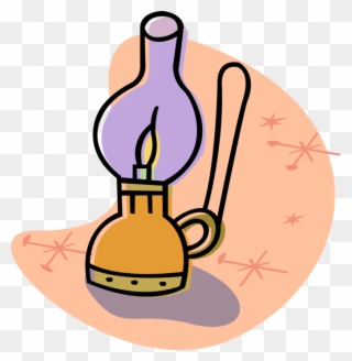 Vector Illustration Of Antique Oil Lamp Hurricane Lantern Clipart