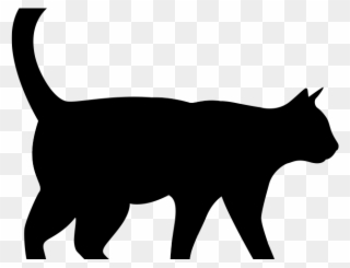 Black Cat Clipart Curious Cat - Witch's Cat - Png Download