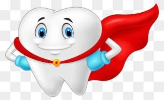 Fluoride Is A Naturally Occurring Mineral That Has - Super Hero Tooth Clipart