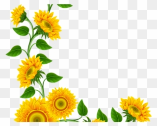 Yellow Flower Clipart Tall Sunflower - Sunflower Clipart - Png Download
