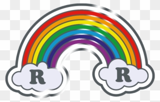 Rainbow Enamel Pin - Rose And Rosie Png Clipart