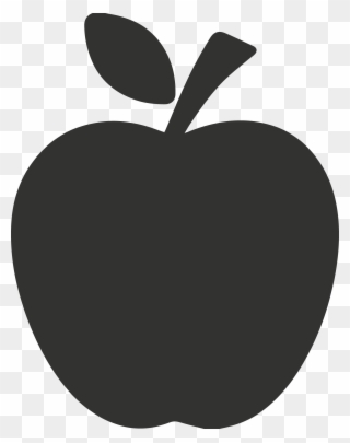 Students - Black Silhouette Apple Png Clipart