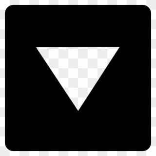Down Arrow In A Square Button Comments - Triangle Clipart