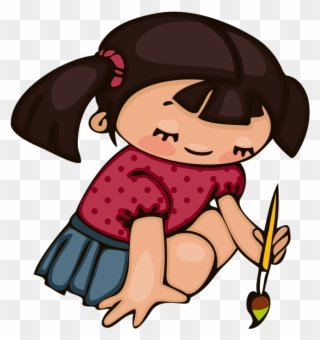 Фотки Clip Art, Kindergarten, Little Girls, Drawings, - Drawing - Png Download