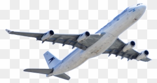 White Passenger Plane Flying Transparent Background - Plane In The Sky Png Clipart