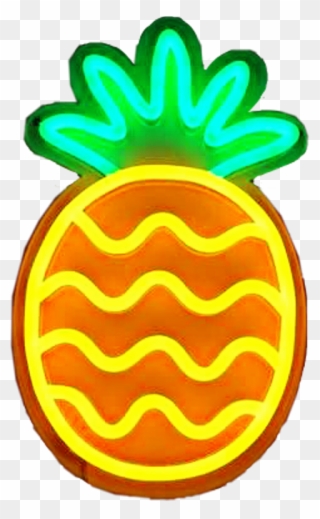 Neon Light Signs Pineapple Clipart