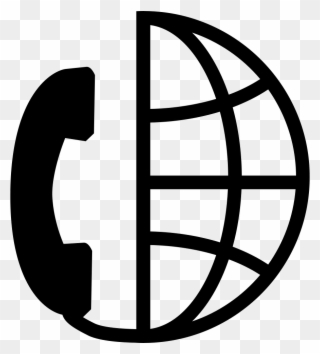 International Call Symbol For Interface Of Half Earth - Earth Pictogram Clipart