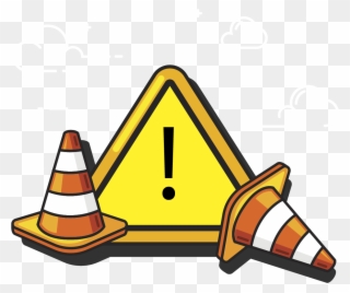 We Are Currently Experiencing Technical Difficulties - Cone De Obra Vetor Clipart