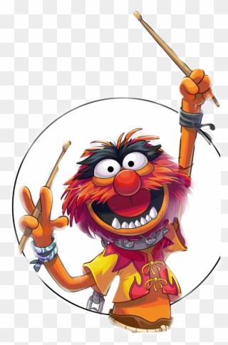 Muppets Sticker - Animal Drummer Tshirt Clipart
