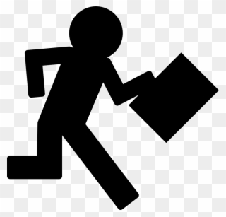 Png File - Businessman Running Icon Clipart