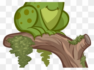 Frog Clipart Woodland - Frog On Tree Branch Cartoon - Png Download