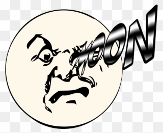 Hell In A Handbasket - Angry Moon Cartoon Clipart