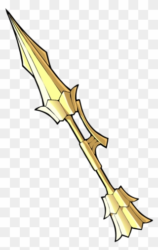 Goldforged Lance - Brawlhalla Skyforged Spear Clipart