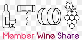 Members Fall Equinox Wine Share - Line Art Clipart