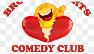 Broken Heart Comedy Club Logo Bat 2 - Love Clipart