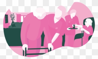 Committed Carers Offering A Purposeful Service - Illustration Clipart