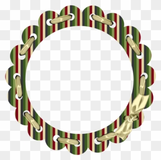 Laced Ribbon Christmas Frames, Christmas Colors, Christmas - Circle Clipart