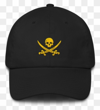 Black And Gold Pirate Flag Dad Hat - Spaniel Hat Clipart