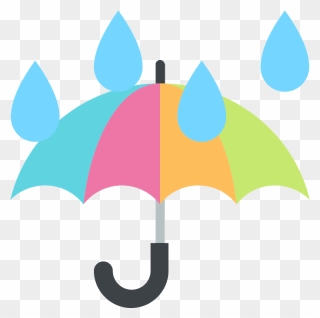 Umbrella With Rain Drops Clipart