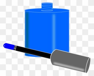 Nail Polish Blue Painted - Nail Polish Png Blue Clipart