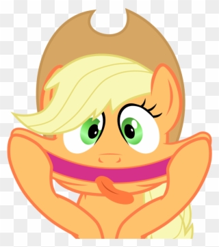 Transparent Funny Face - My Little Pony Applejack Funny Clipart