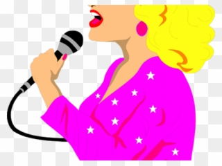 Maiden Clipart Sing On Stage - Transparent Singer Clip Art - Png Download