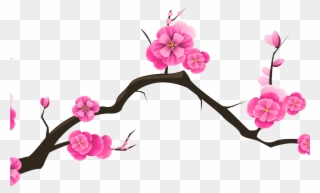 Sakura Branch Transparent Clip Art Image Gallery Yopriceville - Cherry Blossom Transparent Background - Png Download