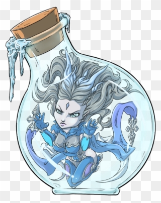Shiva In A Bottle - Cartoon Clipart