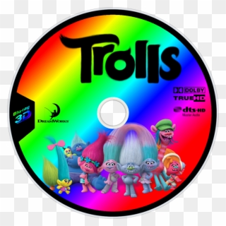Trolls 3d Disc Image - Trolls Party Invites Clipart
