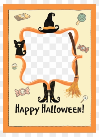 Transparent Halloween Page Border Clipart