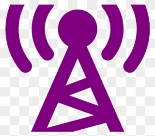 Radio Clipart Purple - Red Radio Tower Icon - Png Download