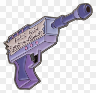 Rick & Morty Fake Standoff Gun Enamel Pin - Rick And Morty Fake Gun Clipart