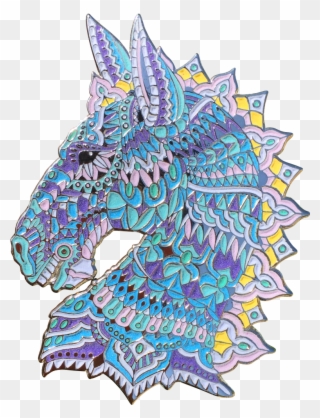 Nebula Horse Pin - Illustration Clipart