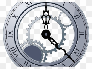 Watch Clipart Vector - Roman Numeral Gears Clock Png Transparent Png