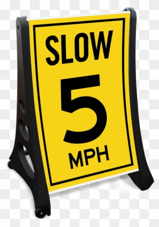 Parking Lot Speed 5 Mph Sidewalk Sign - Sign Clipart